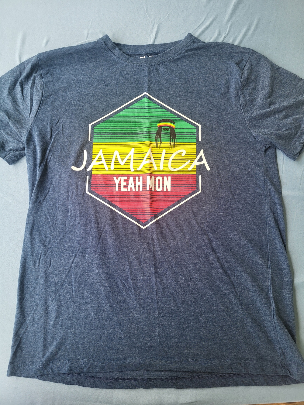 Men's Jamaica Graphic Tee - Navy Blue